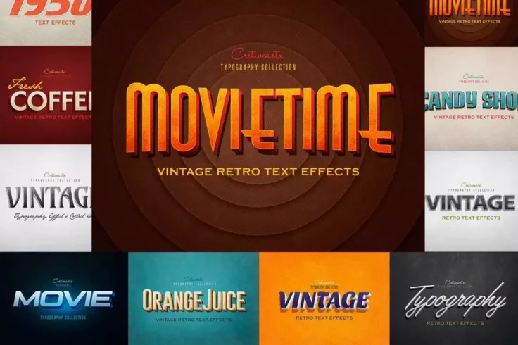 View Information about Vintage & Retro Movie Text Effects