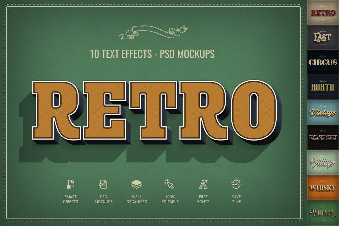 Vintage & Retro Text Effects for Photoshop