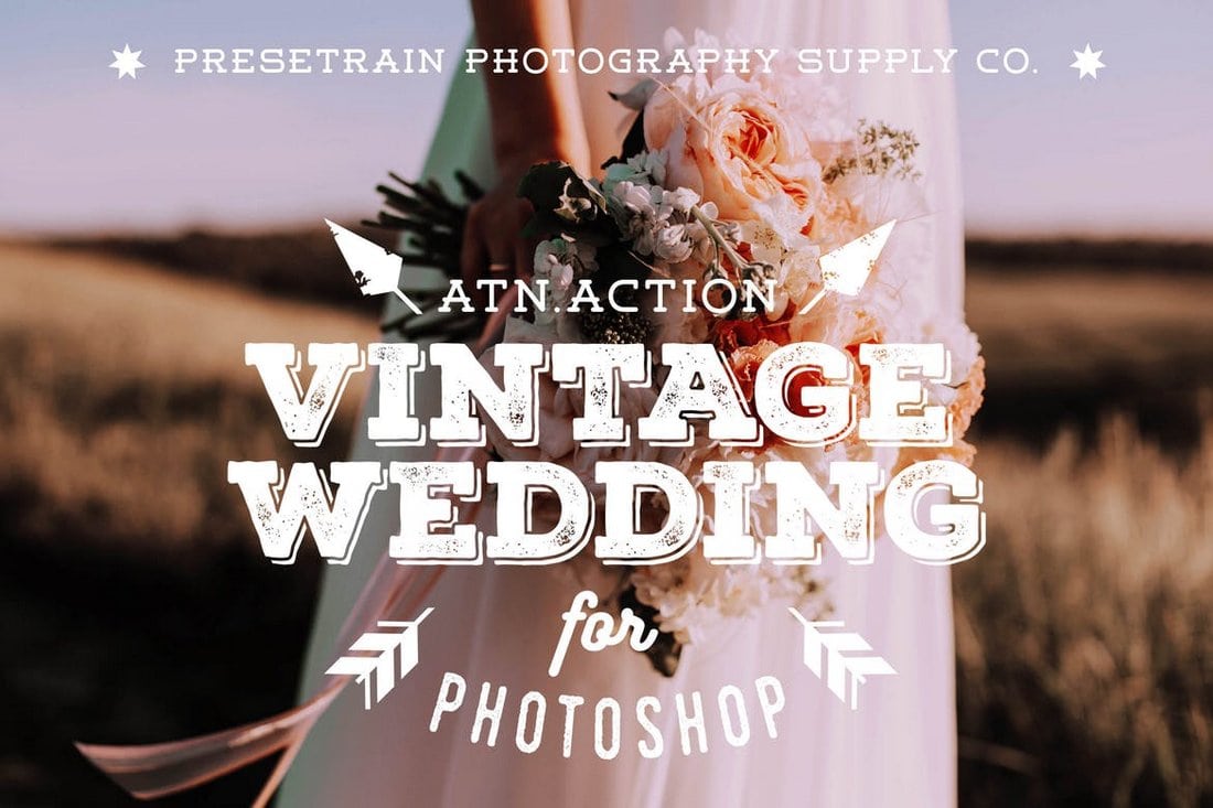 Vintage Wedding Action for Photoshop