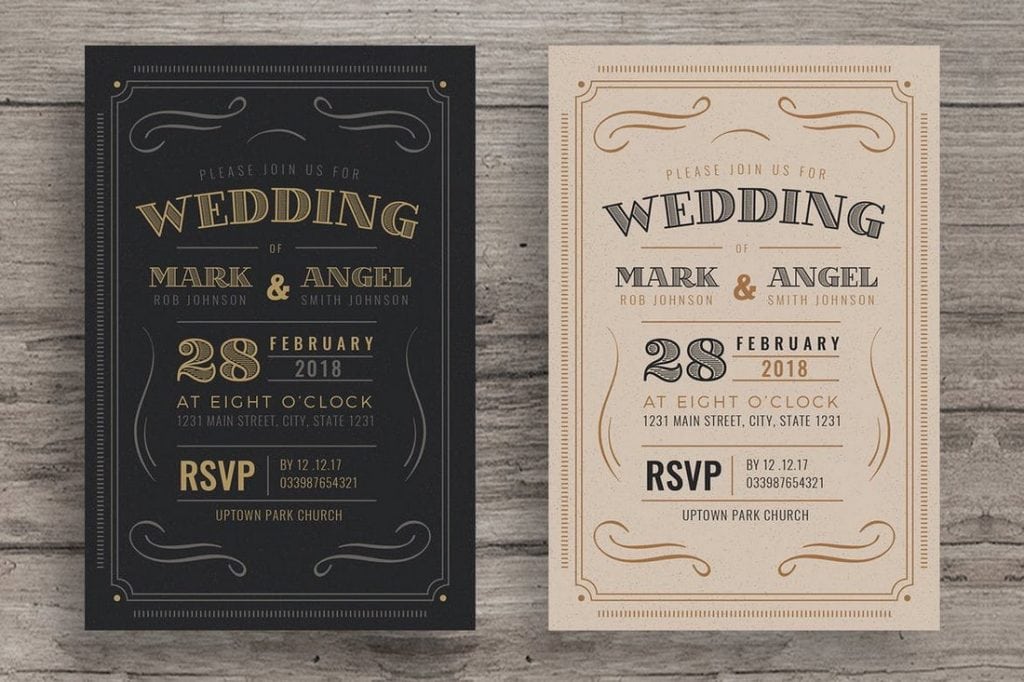 60+ Wonderful Wedding Invitation &amp; Card Design Samples | Design Shack