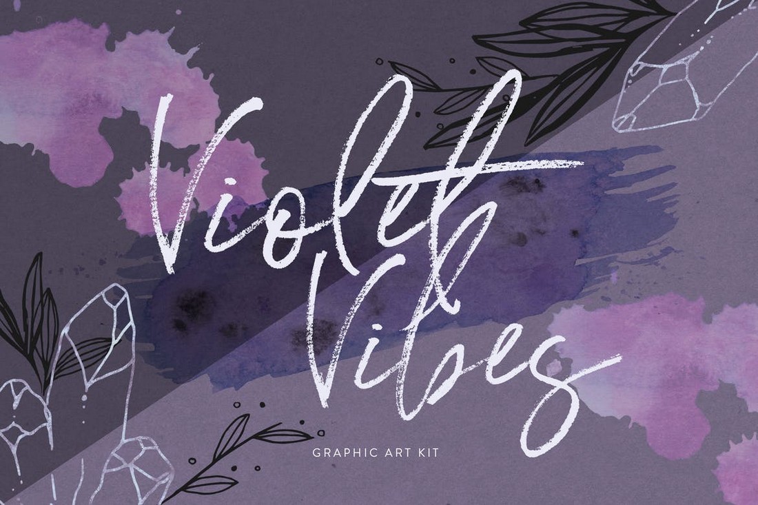 Violet-Vibes-Graphic-Art-Kit-for-Affinity-Designer 15+ Best Affinity Designer Brushes design tips 