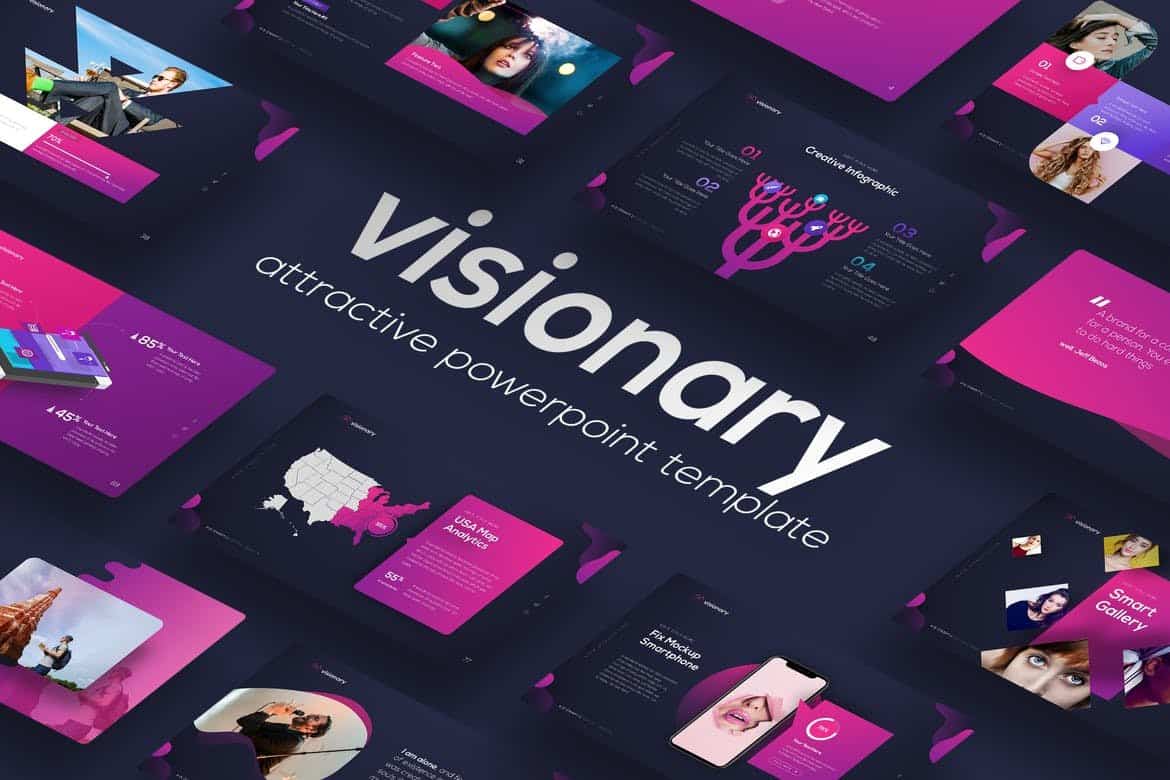 Visionary-Attractive-PowerPoint-Design-1 25+ Best Fun, Creative PowerPoint Templates 2022 design tips 