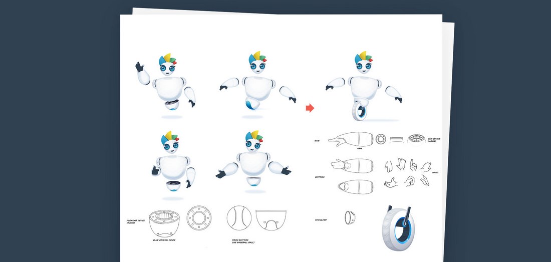 Visme-mascot-poses The Design Process Behind Visme, the SaaS Character in the Cloud design tips 