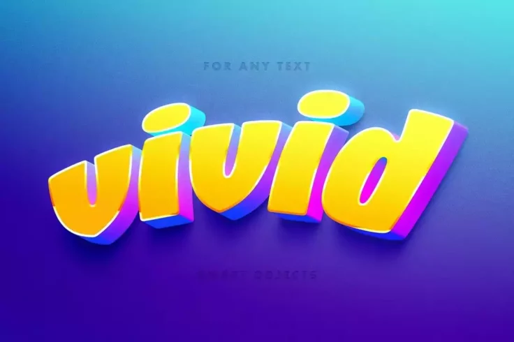 View Information about Vivid Toon 3D Text Effect for Photoshop