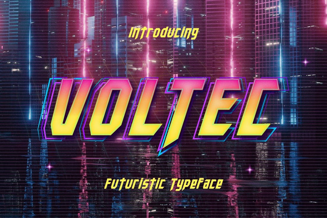 retro future font