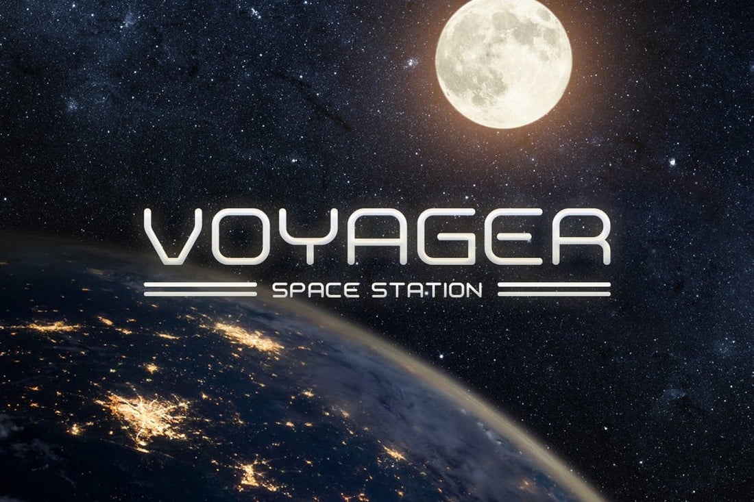 Voyager - Police de science-fiction classique
