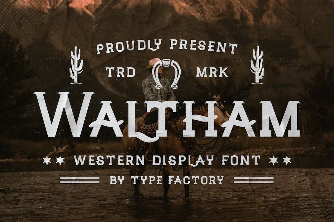 Waltham - Western Display Font