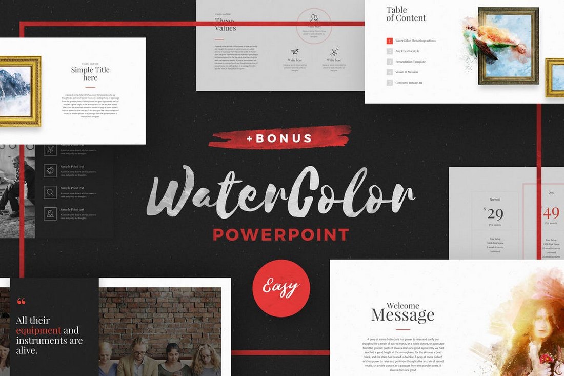 WaterColor-Powerpoint-Template 50+ Best PowerPoint Templates of 2019 design tips 