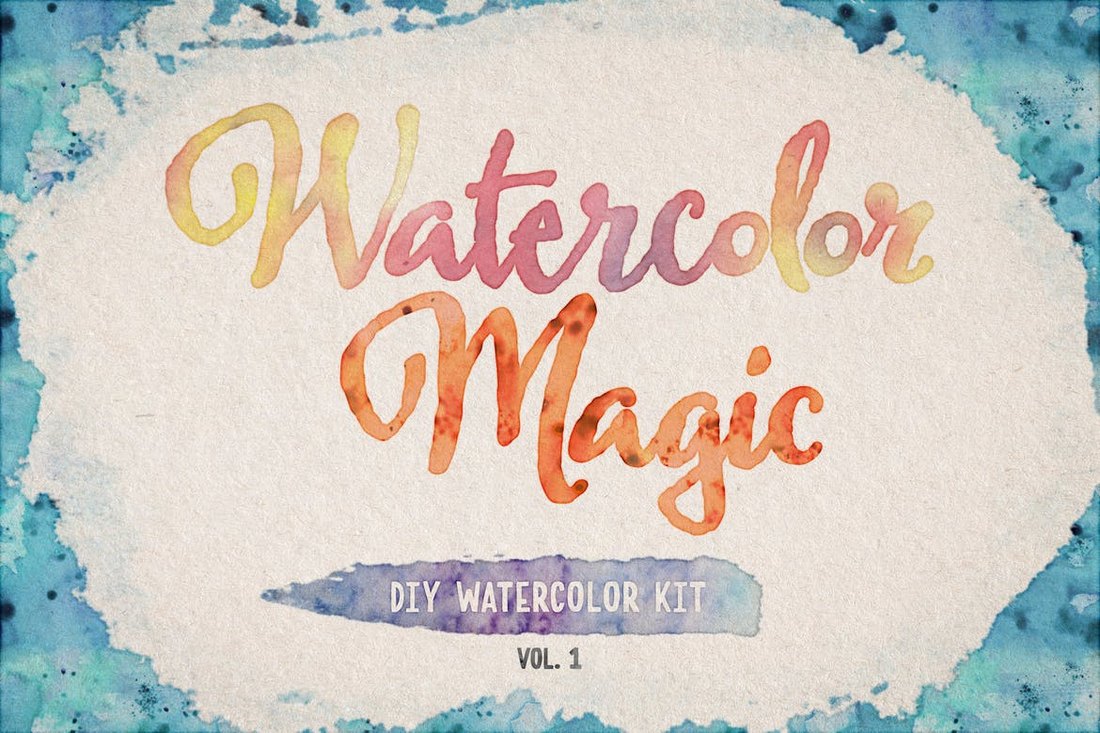 Watercolor Magic Vol.1 - Photoshop Brushes