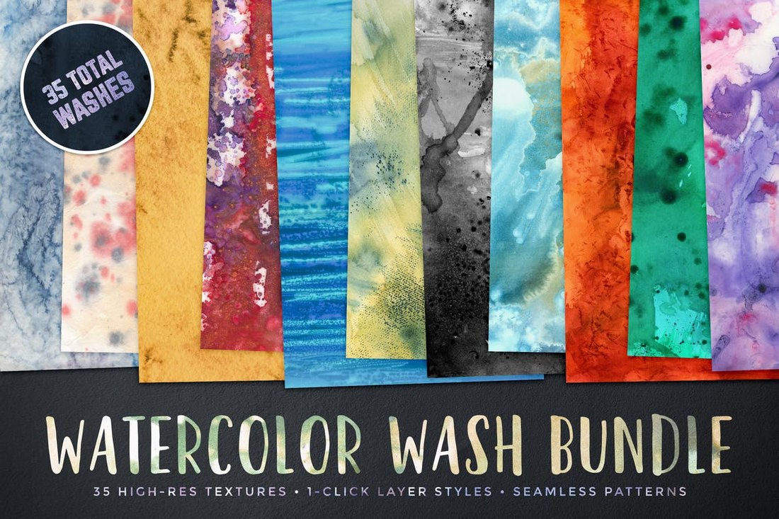 Watercolor-Wash-Bundle-Volume-1 30+ Best Photoshop Patterns of 2018 (Free & Pro) design tips 