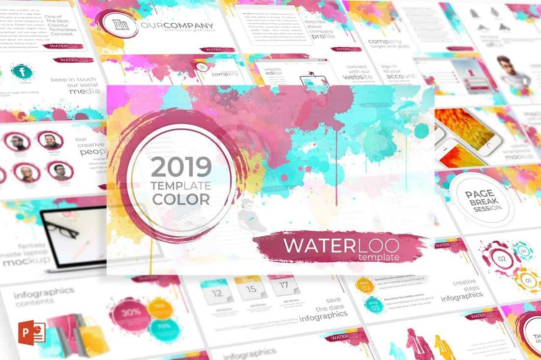 Waterloo-Colorful-Powerpoint-Template 100+ Beautiful, Premium PowerPoint Presentation (PPT) Templates 2021 design tips 