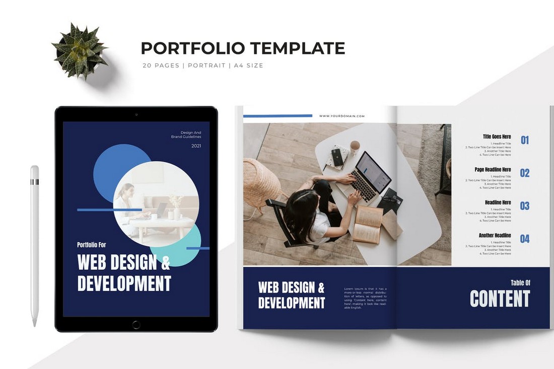 قالب Word Proposal Portfolio Design Web