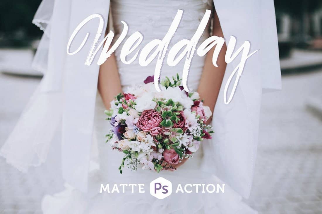 Wedday Matte Wedding Photoshop Action