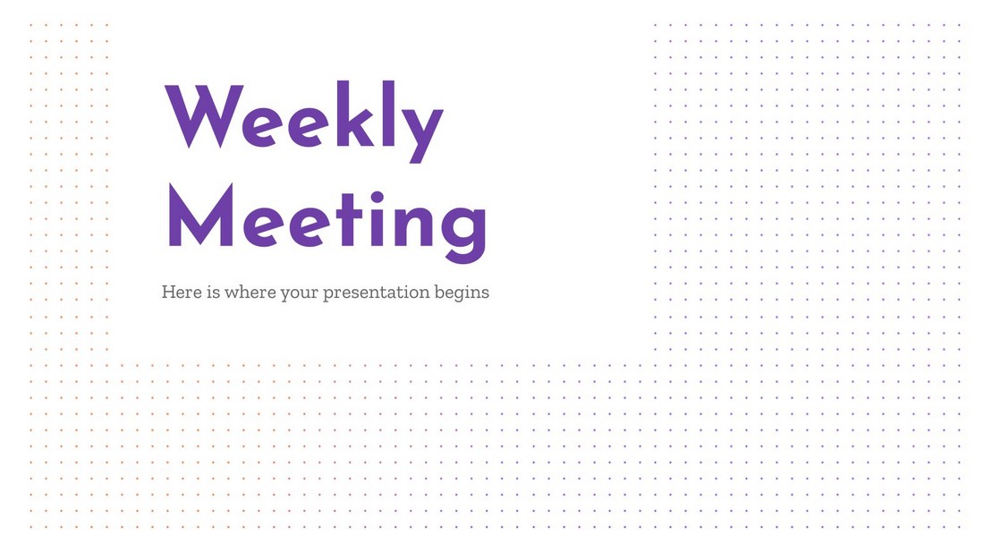 Weekly Meeting - Free PowerPoint Template