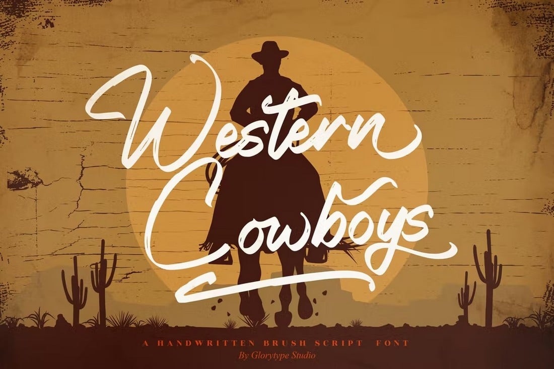 Western Cowboys - Handwriting Western Cursive Font