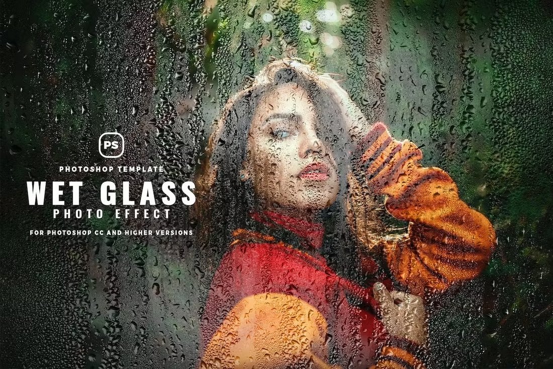 Wet Glass Effect for Photoshop
