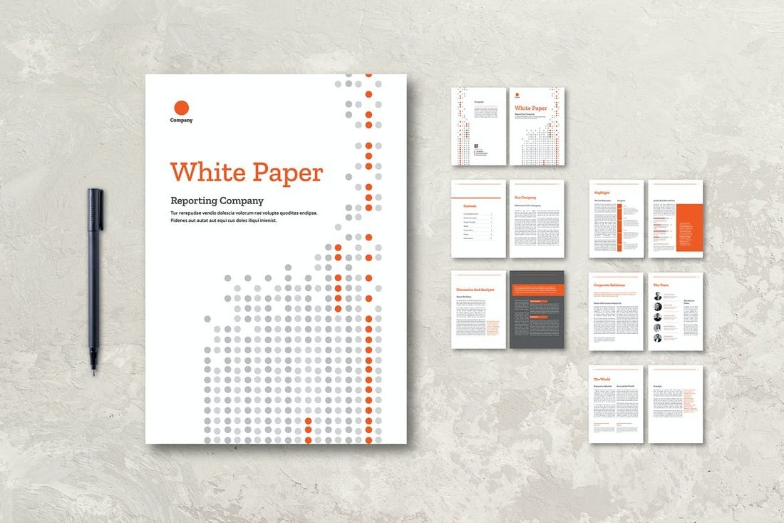 White-Paper-Company-Report-InDesign-Template 30+ Annual Report Templates (Word & InDesign) 2020 design tips Inspiration|annual|report|template 