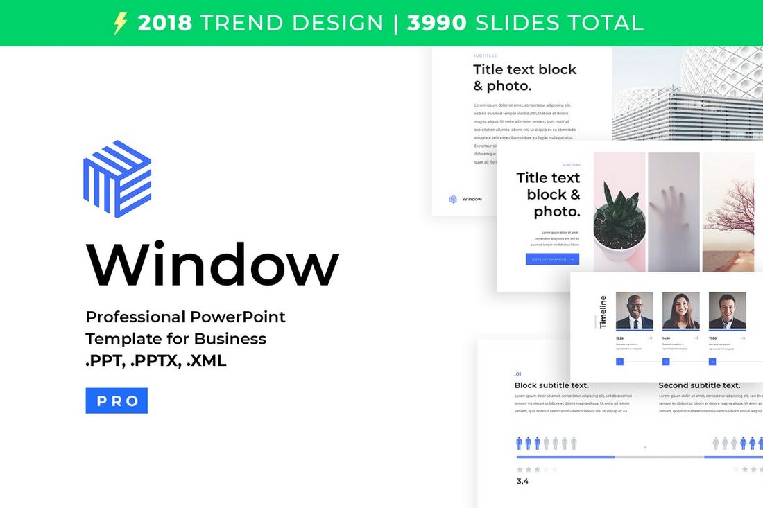 Window - Business PowerPoint Template