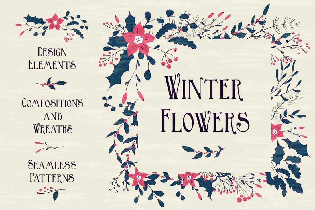 Winter-Flowers-Backgrounds 20+ Best Floral & Flower Background Textures design tips 