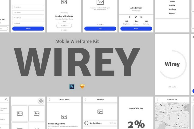 35+ Mobile App Wireframe Templates: iPhone + Android | Design Shack