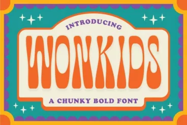Wonkids Bold Psychedelic Font