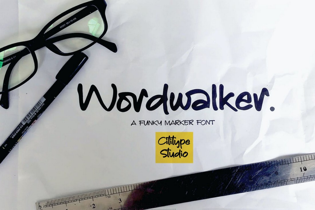 Wordwalker - Funky Marker Font