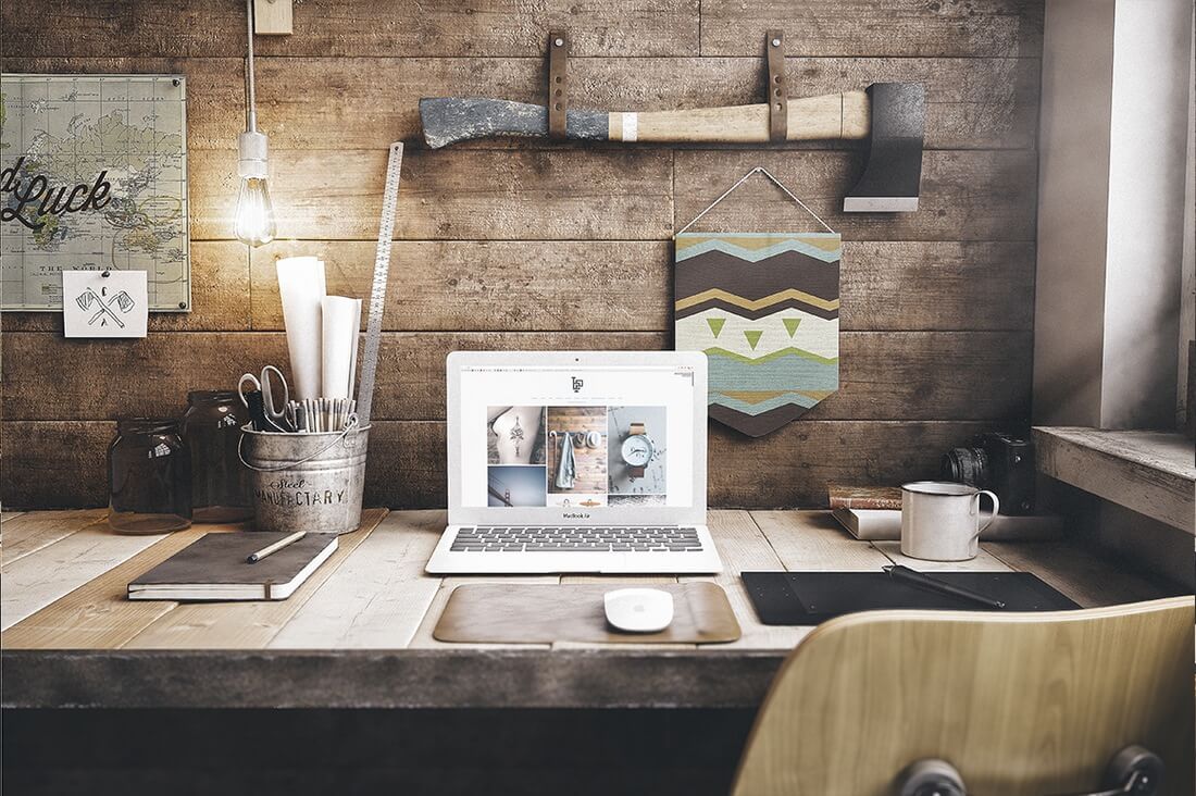 Workspace-Mockup-Set-2 100+ MacBook PSD & Vector Mockups design tips 