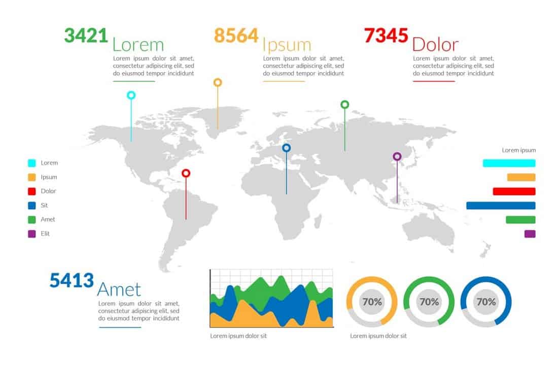 World Map Infographic Template