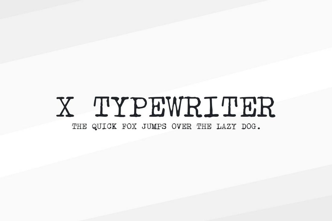 X Typewriter - Free TypeWriter Font