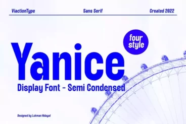 Yanice Display Semi-Condensed Font
