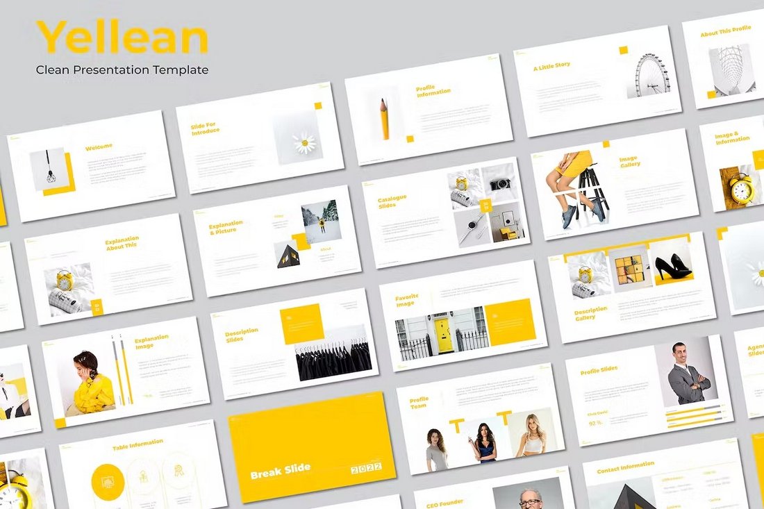 Yellean - Template Presentasi yang Bersih