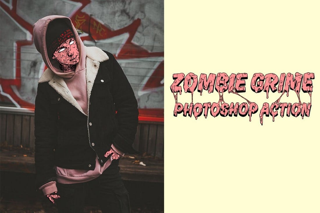 Zombie Grime Art Photoshop Kartun Efek