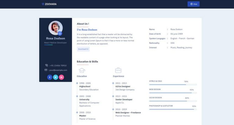 25+ Best Resume HTML Templates 2025 (Free & Pro) | Design Shack