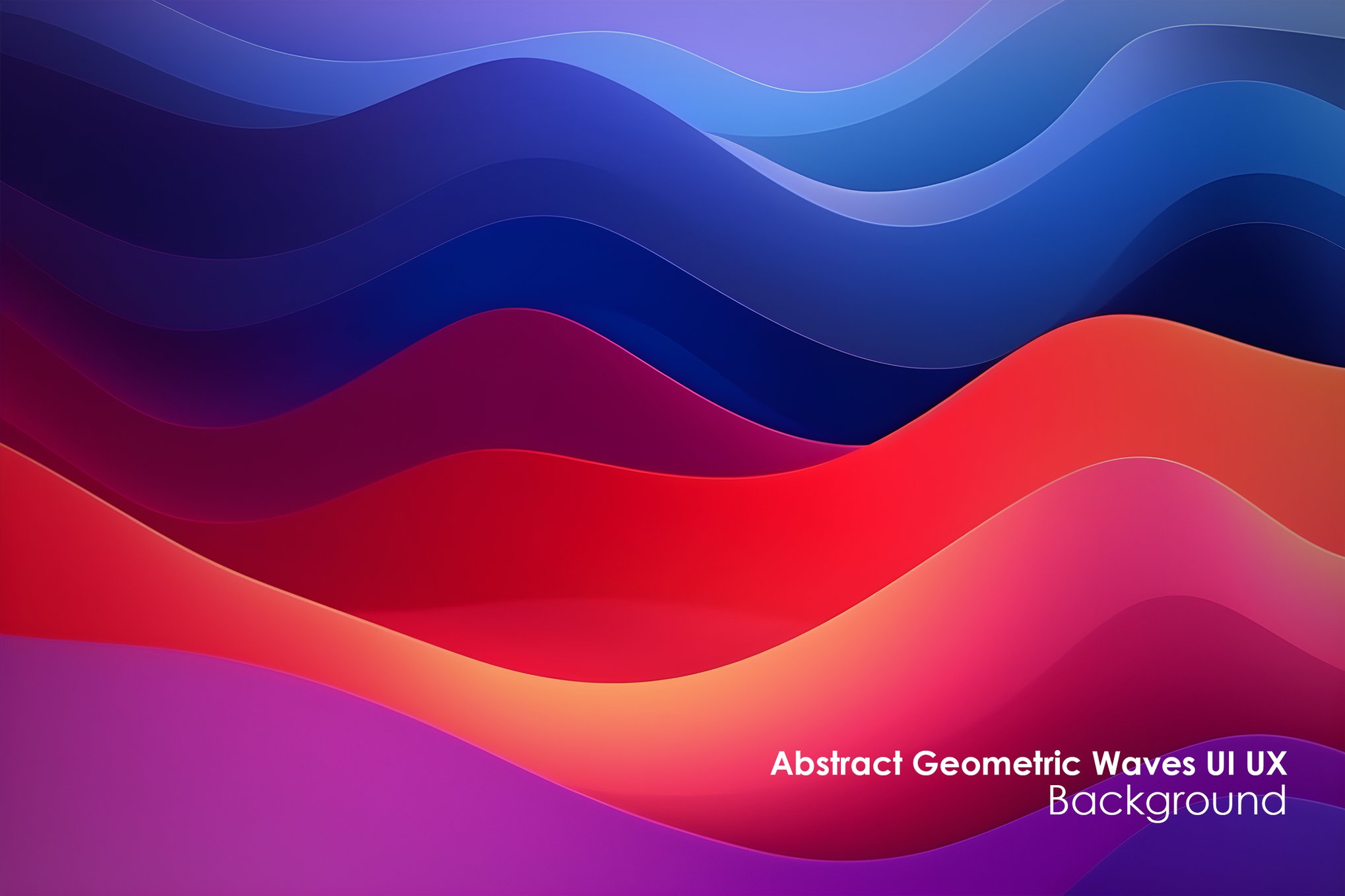 Abstract Geometric Waves Background