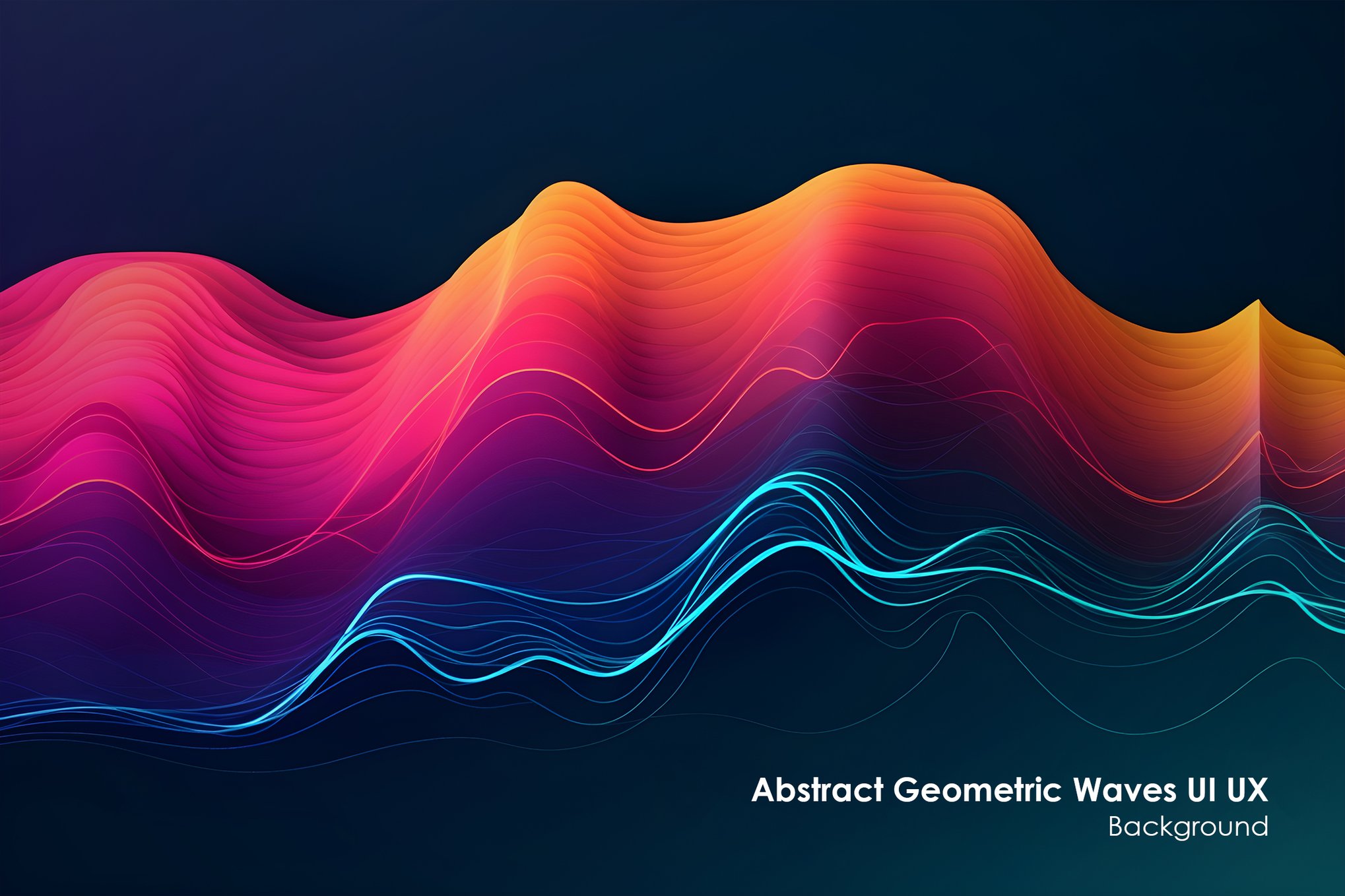 Abstract Geometric Waves Background