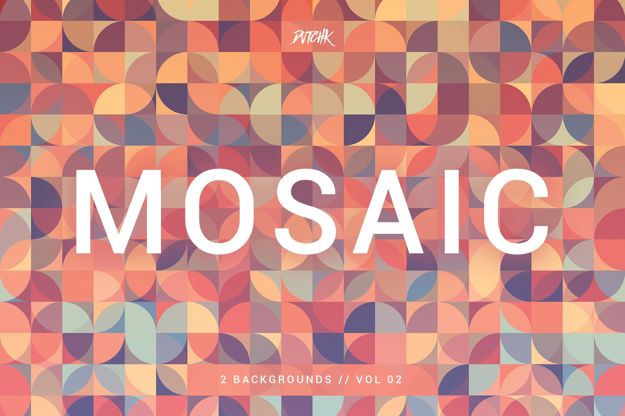 Abstract Gradient Mosaic Backgrounds