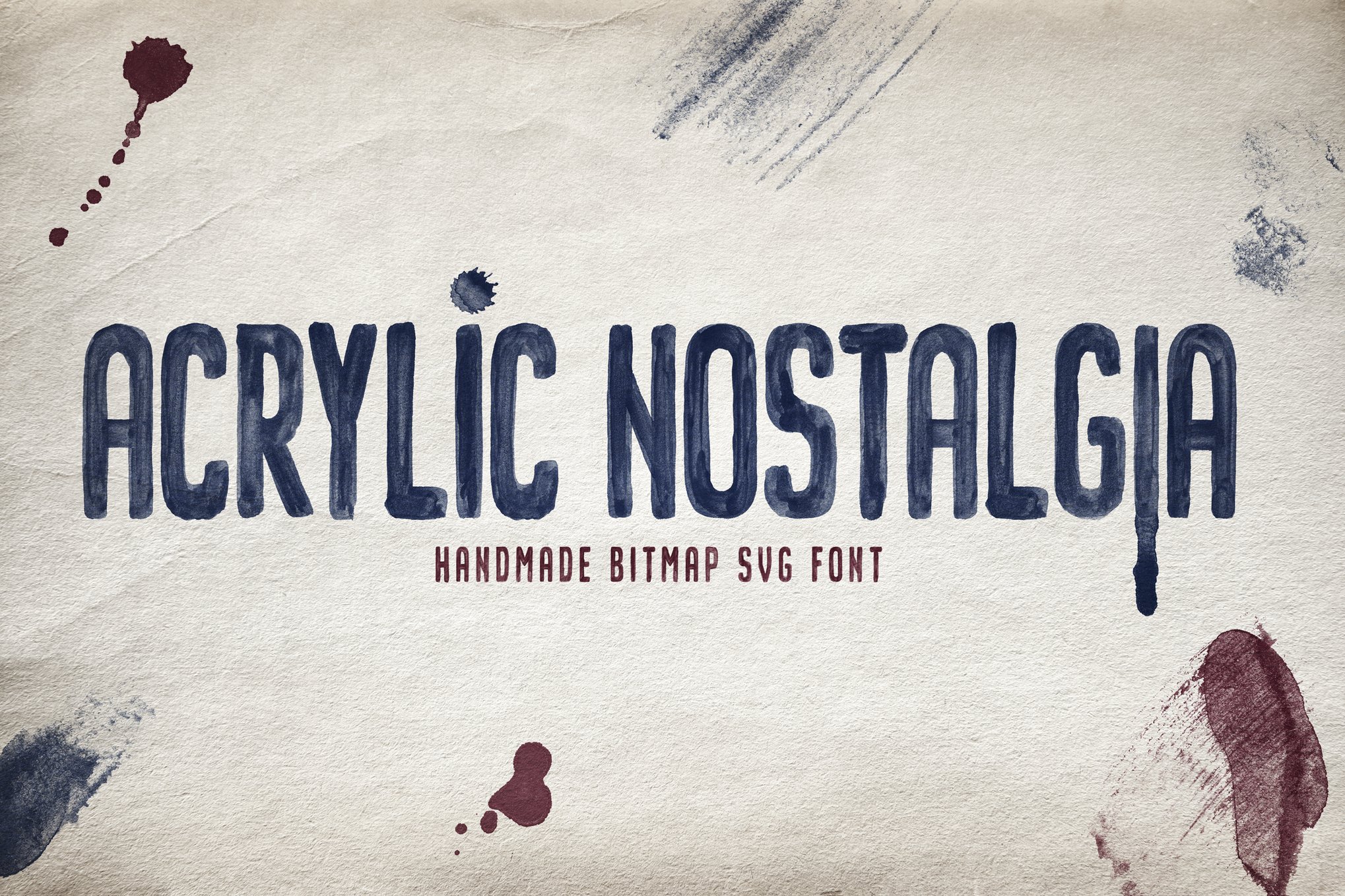 Acrylic Nostalgia - SVG Watercolor Font