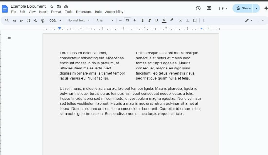How to Make Columns in Google Docs | Design Shack