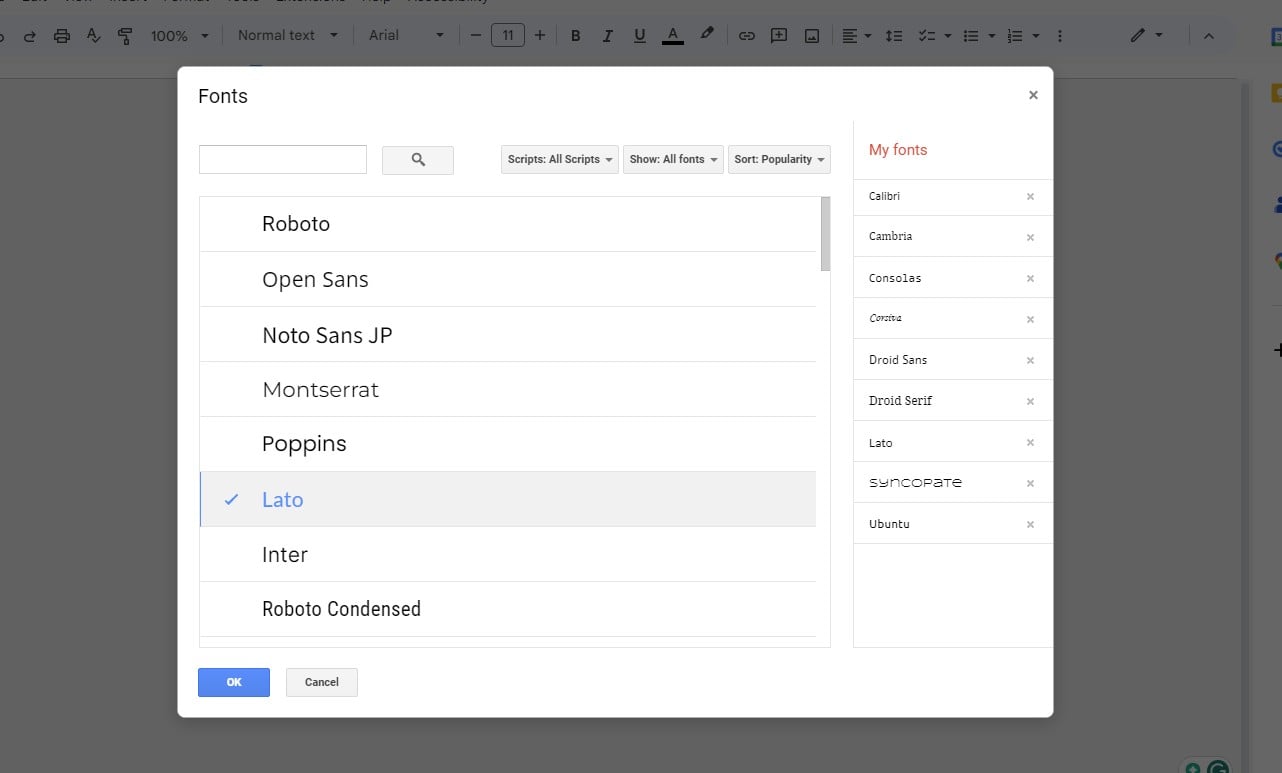 add custom fonts to Google Docs 2