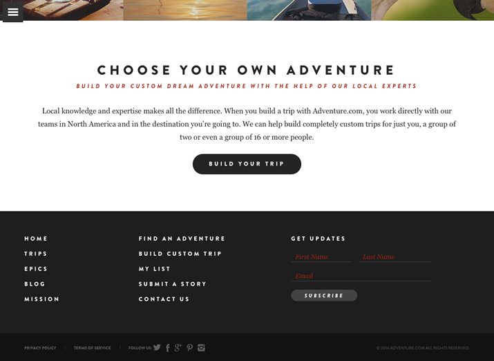 adventure 15 Tips for Creating a Great Website Footer design tips 