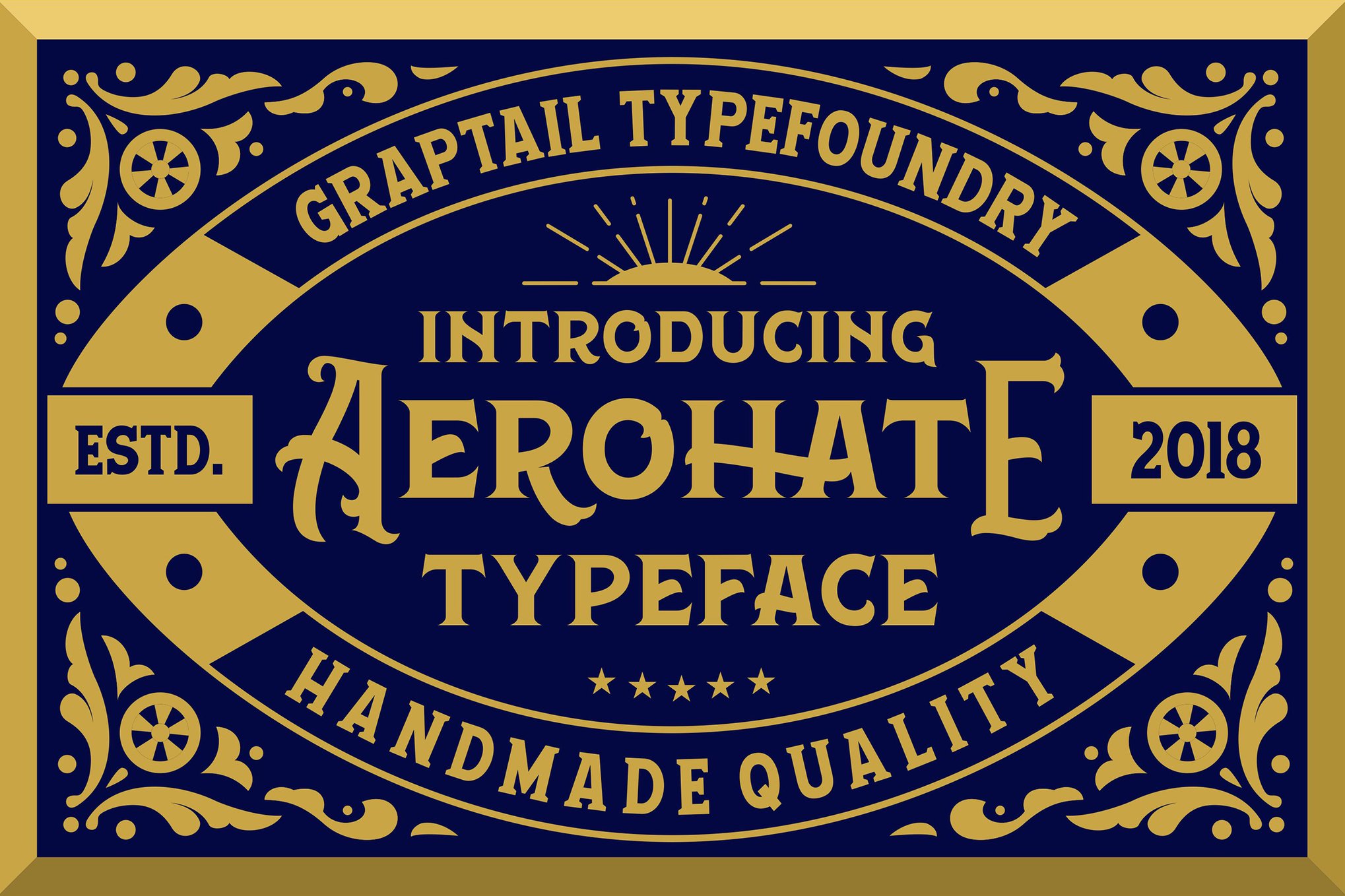 Aerohate - Handmade Label Font