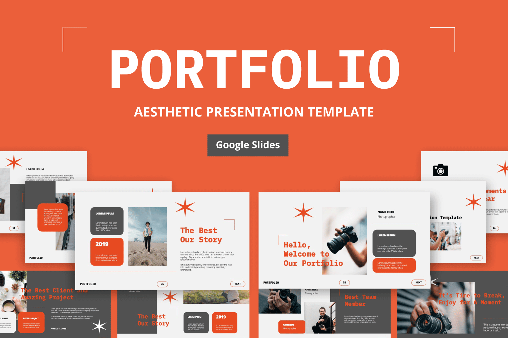 Aesthetic Portfolio Google Slides Template