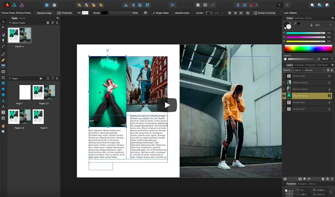 affinity publisher book templates