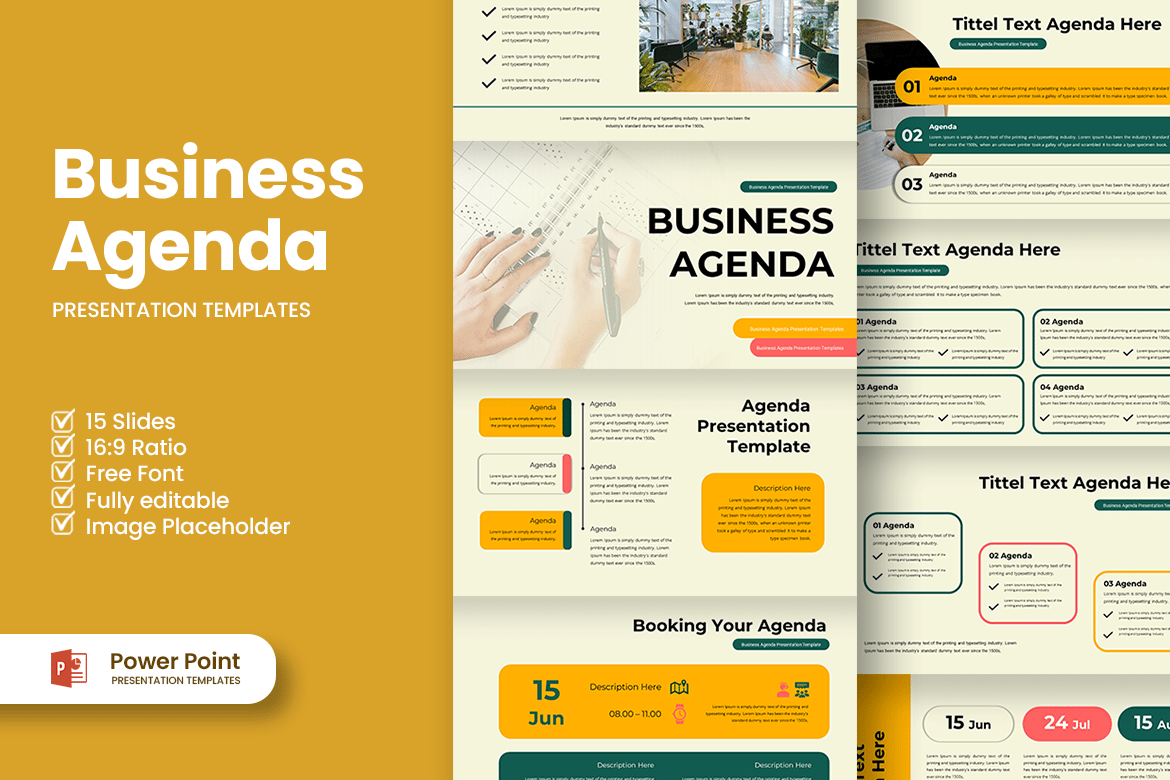Agency PowerPoint Agenda Slides PPT