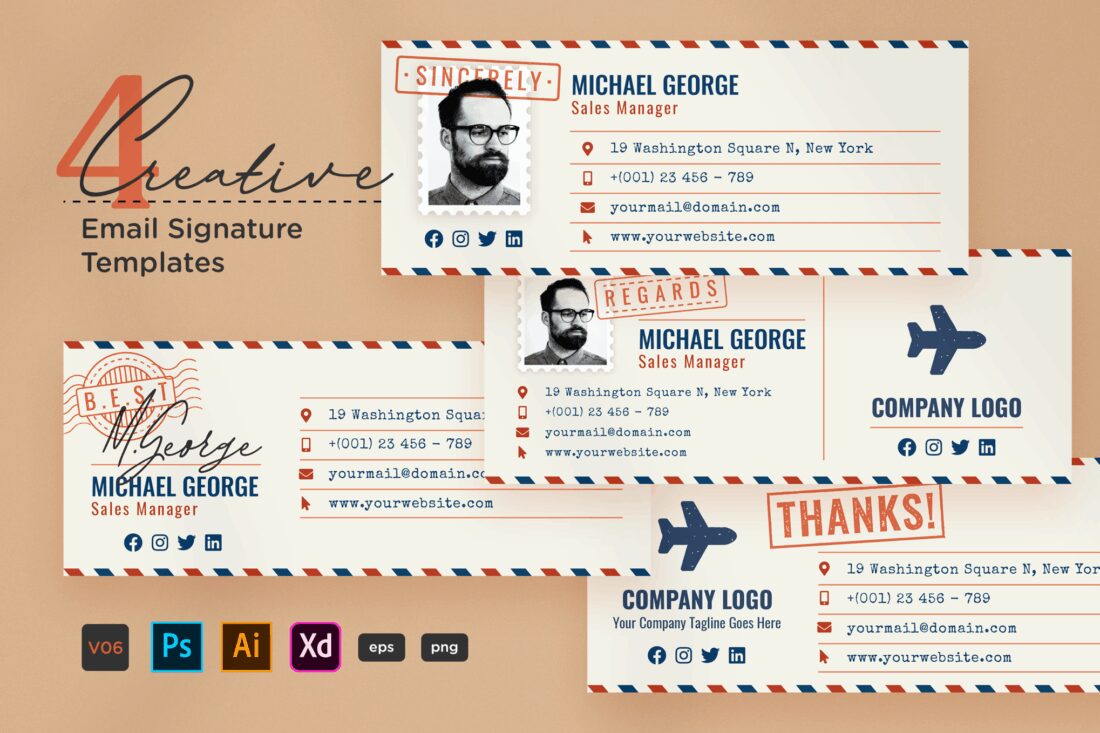 35+ Best Professional Email Footer Signature Templates (+ Free Tips ...