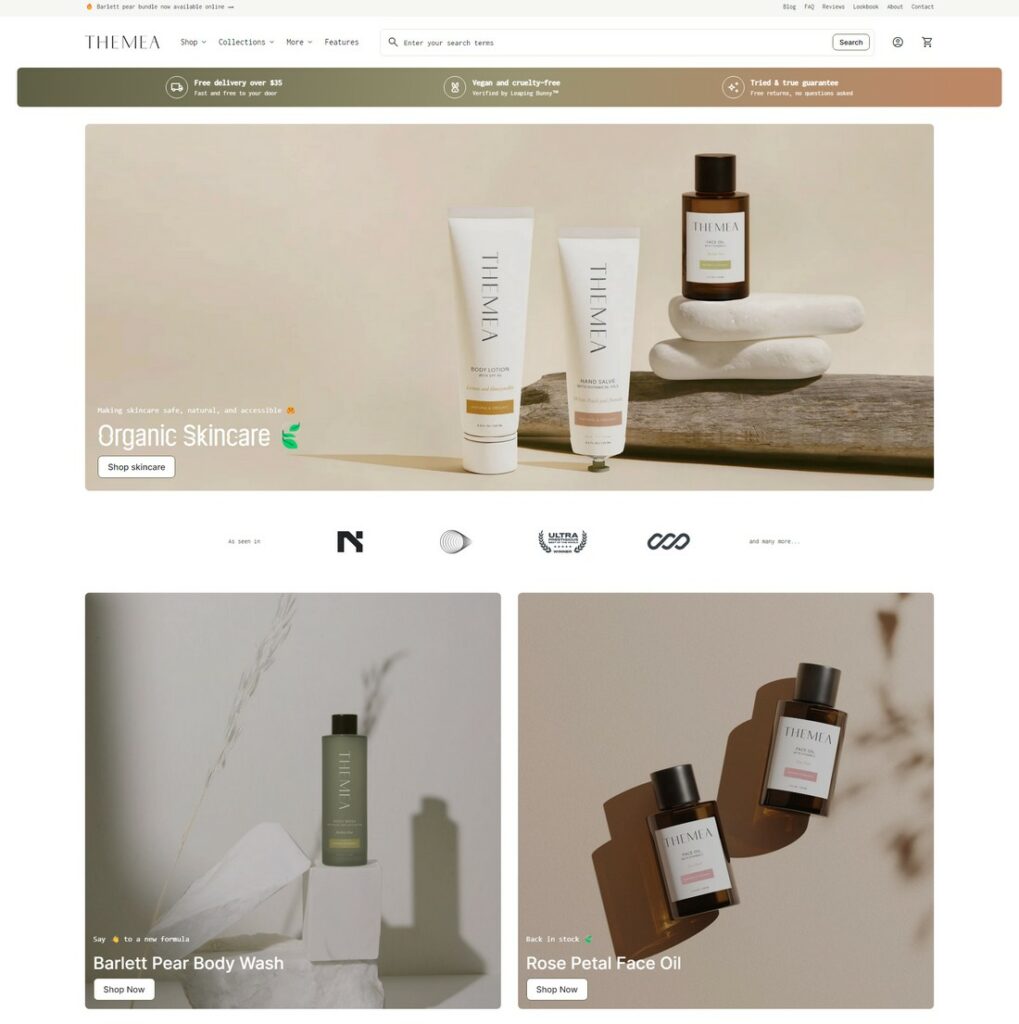 17+ Tema Shopify Minimal Dengan Desain Bersih & Minimalis