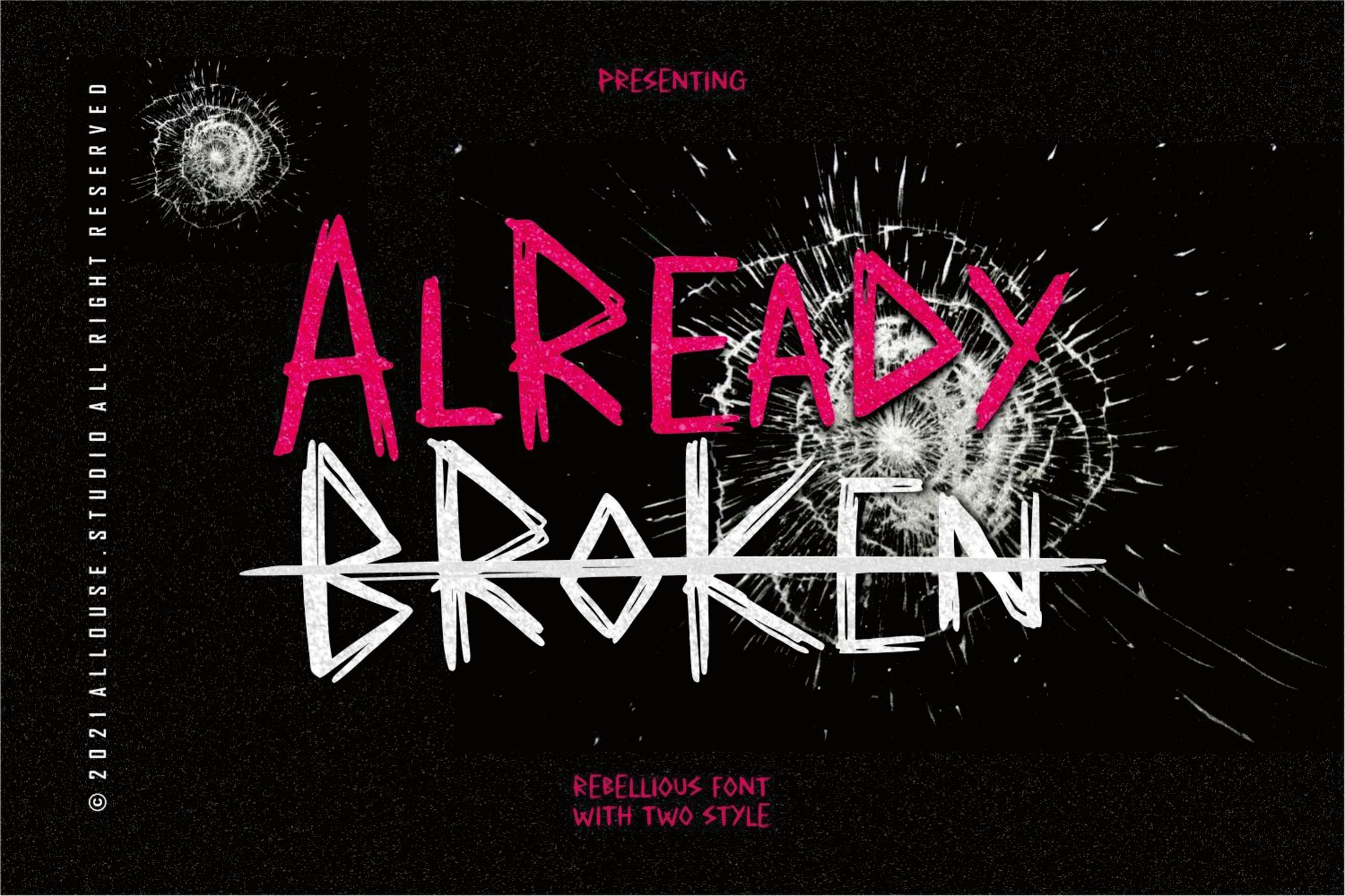Already Broken - Trendy Aggressive Font