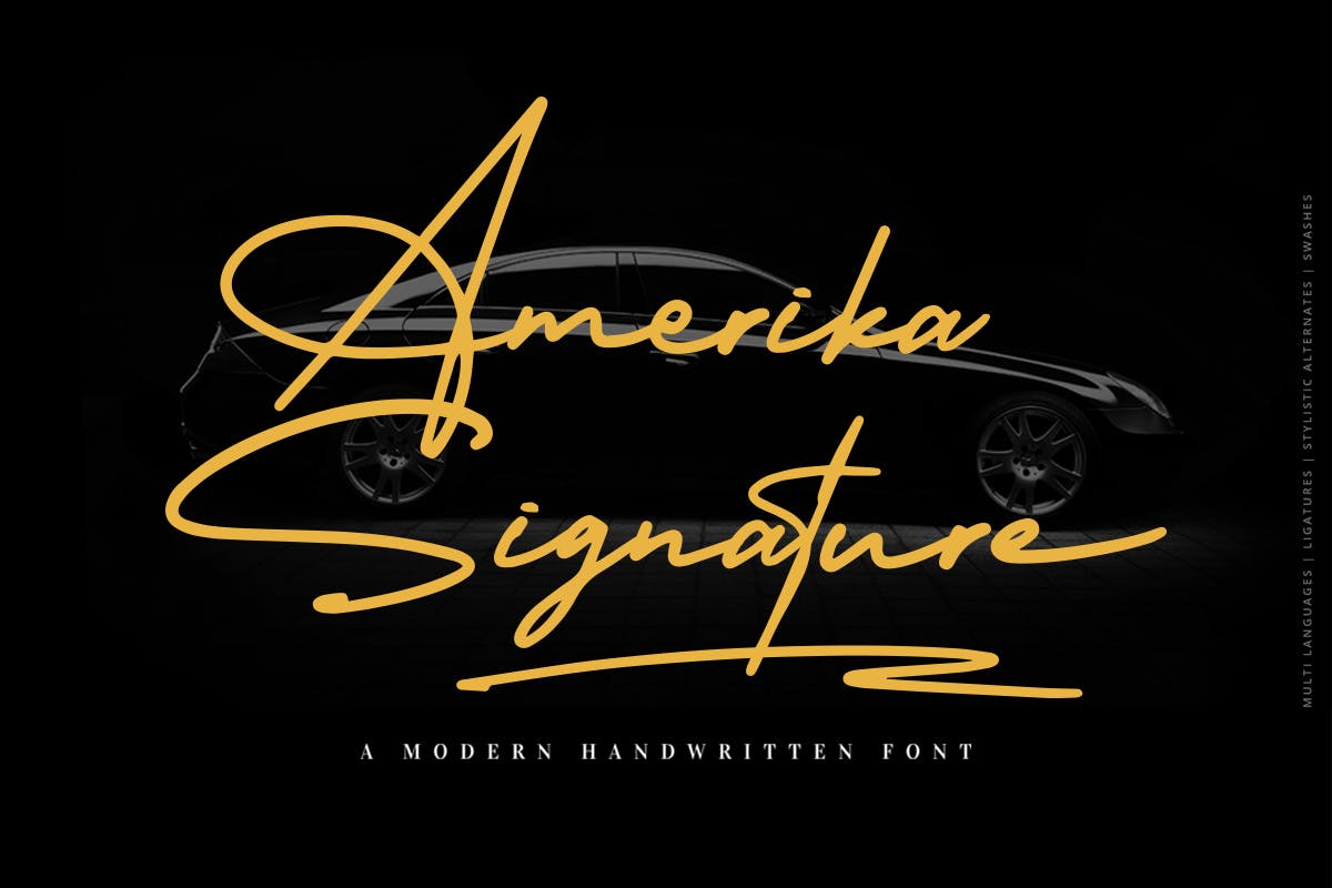 Amerika Signature - Modern Signature Font