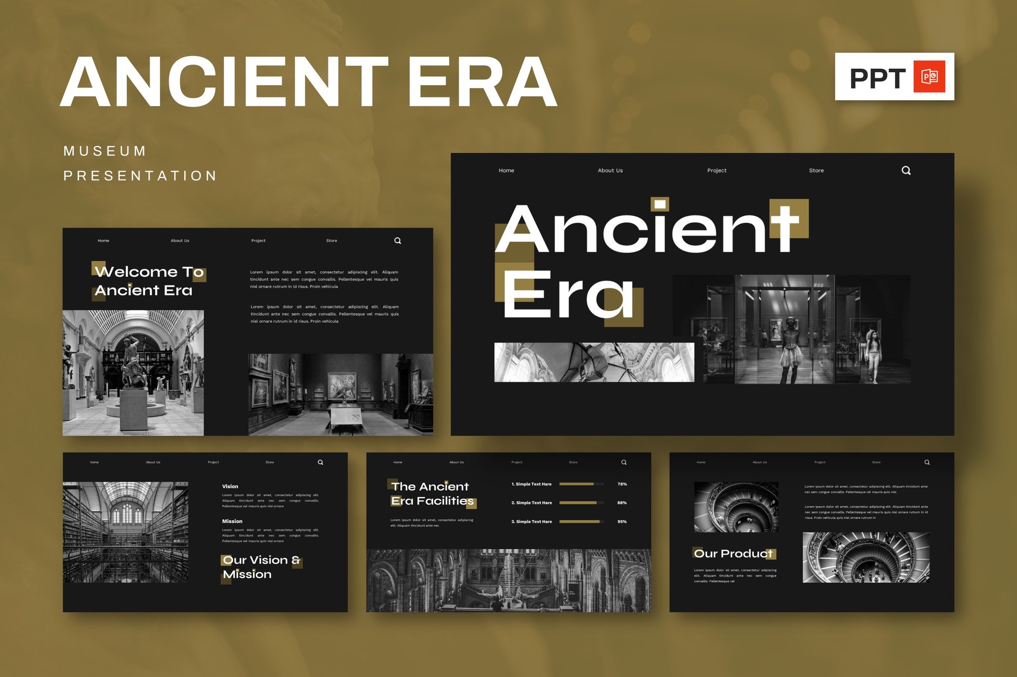 Ancient Era - Museum PowerPoint Template