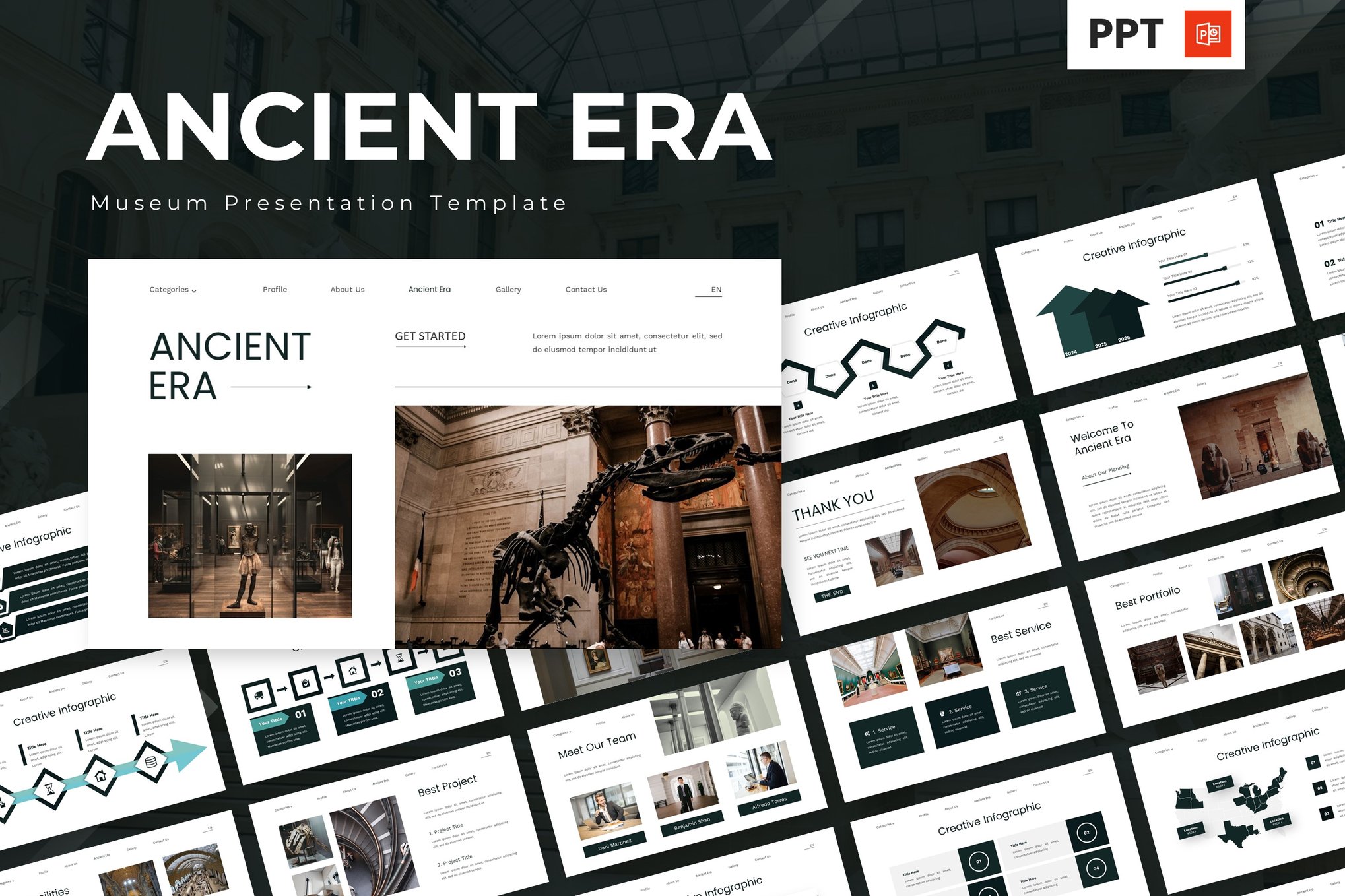 Ancient Era - Museum PowerPoint Templates